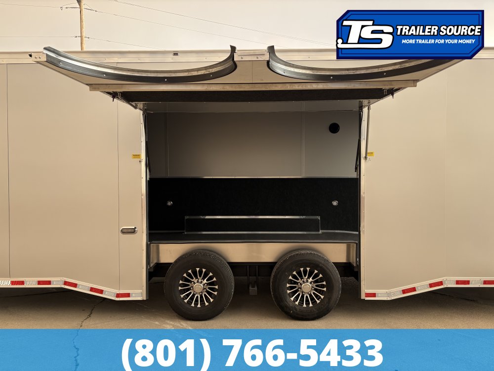 8.5x28 Haulmark Edge Gooseneck Turbo Pkg Enclosed Car Hauler Trailer - 7'10" Interior - 12K GVWR -