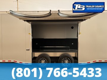 8.5x28 Haulmark Edge Gooseneck Turbo Pkg Enclosed Car Hauler Trailer - 7'10" Interior - 12K GVWR -