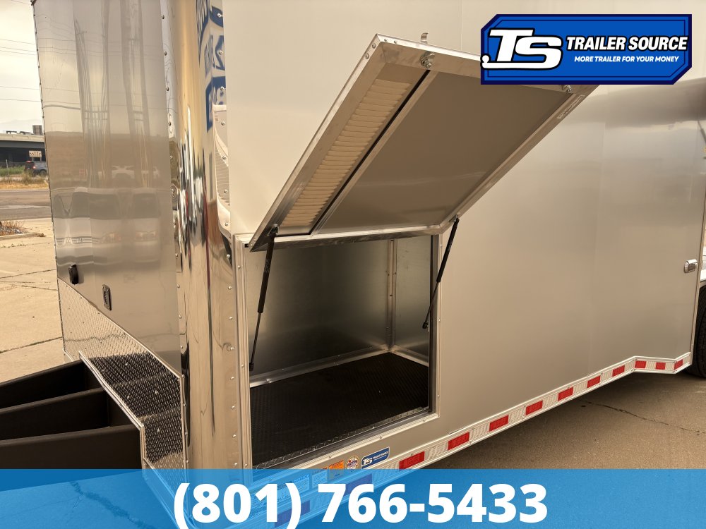 8.5x28 Haulmark Edge Gooseneck Turbo Pkg Enclosed Car Hauler Trailer - 7'10" Interior - 12K GVWR -