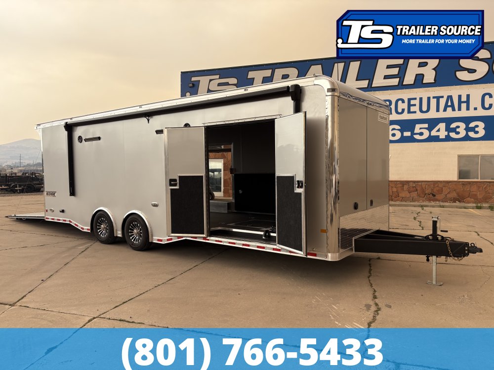 8.5x28 Haulmark Edge Gooseneck Turbo Pkg Enclosed Car Hauler Trailer - 7'10" Interior - 12K GVWR -