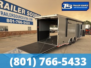8.5x28 Haulmark Edge Gooseneck Turbo Pkg Enclosed Car Hauler Trailer - 7'10" Interior - 12K GVWR -