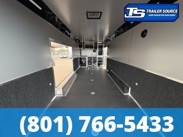 8.5x28 Haulmark Edge Gooseneck Turbo Pkg Enclosed Car Hauler Trailer - 7'10" Interior - 12K GVWR -