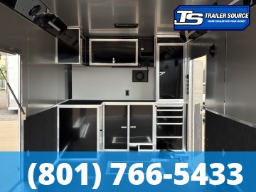 8.5x28 Haulmark Edge Gooseneck Turbo Pkg Enclosed Car Hauler Trailer - 7'10" Interior - 12K GVWR -