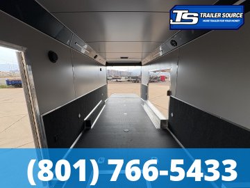 8.5x28 Haulmark Edge Gooseneck Turbo Pkg Enclosed Car Hauler Trailer - 7'10" Interior - 12K GVWR -
