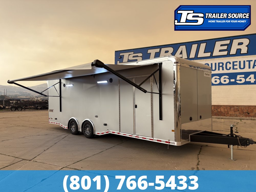 8.5x28 Haulmark Edge Gooseneck Turbo Pkg Enclosed Car Hauler Trailer - 7'10" Interior - 12K GVWR -