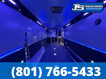 8.5x28 Haulmark Edge Gooseneck Turbo Pkg Enclosed Car Hauler Trailer - 7'10" Interior - 12K GVWR -