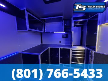 8.5x28 Haulmark Edge Gooseneck Turbo Pkg Enclosed Car Hauler Trailer - 7'10" Interior - 12K GVWR -