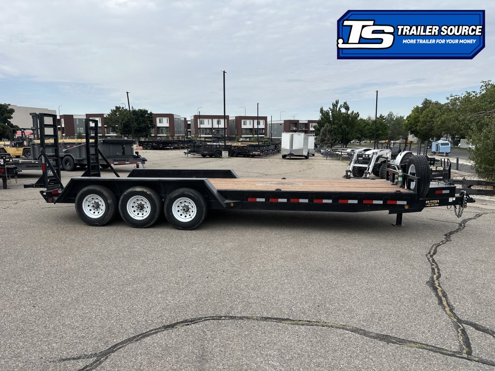7x22 Big Bubba Utility Equipment Trailer - 21K GVWR - D-Rings, Dovetail, Spare Tire, Stand Up Ramps