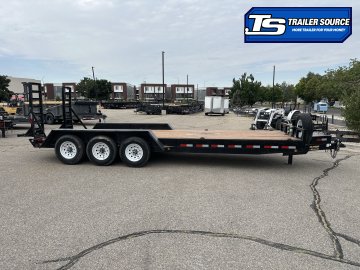 7x22 Big Bubba Utility Equipment Trailer - 21K GVWR - D-Rings, Dovetail, Spare Tire, Stand Up Ramps