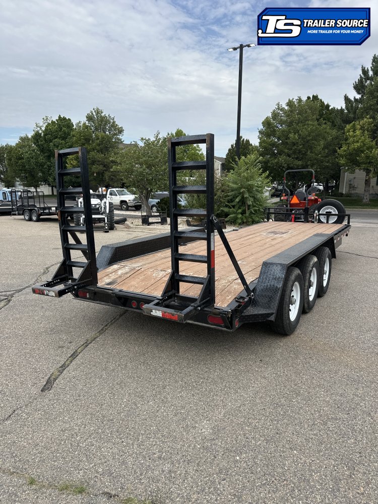7x22 Big Bubba Utility Equipment Trailer - 21K GVWR - D-Rings, Dovetail, Spare Tire, Stand Up Ramps