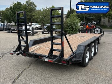 7x22 Big Bubba Utility Equipment Trailer - 21K GVWR - D-Rings, Dovetail, Spare Tire, Stand Up Ramps