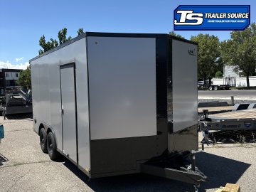 8.5x16 Look ST DLX Enclosed Cargo Trailer - 7'0" Interior - 10K GVWR - .080 PolyCor, Black Out Package, Rear Spoiler w/ Load Lights