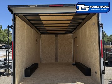 8.5x16 Look ST DLX Enclosed Cargo Trailer - 7'0" Interior - 10K GVWR - .080 PolyCor, Black Out Package, Rear Spoiler w/ Load Lights