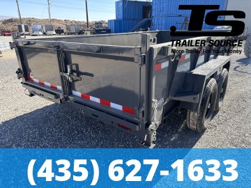 7x14 Lamar DT Dump Trailer - 24" Sides - 14K GVWR - Telescopic