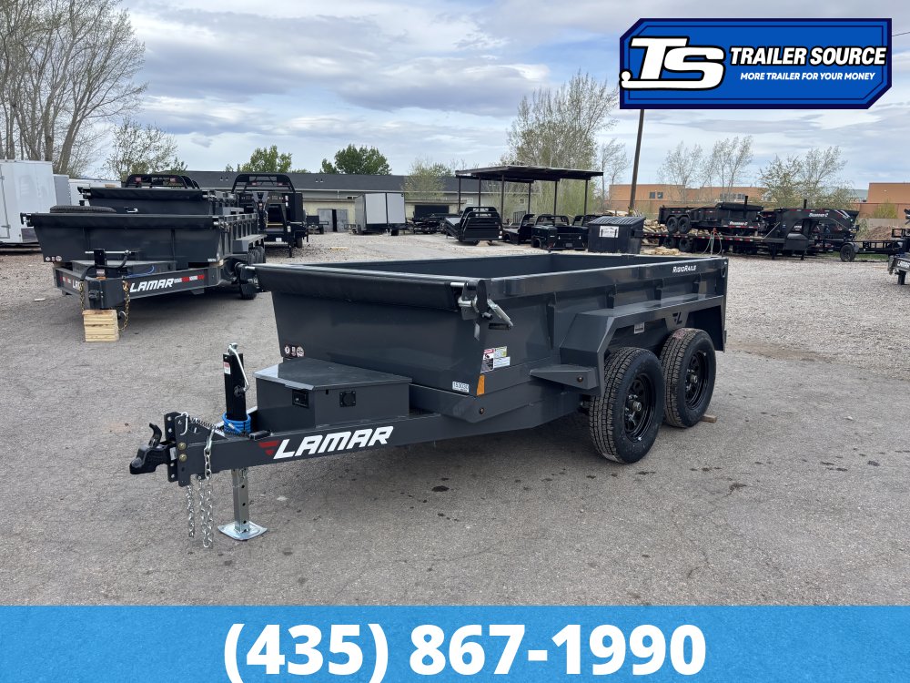 5x10 Lamar DS Dump Trailer - 18" Sides - 7K GVWR - Spreader Gate