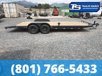 7x22 Lamar CC Flatbed Car Hauler Trailer - 10K GVWR - D-Rings