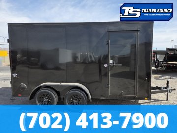 7x14 Look ST DLX Enclosed Cargo Trailer - 7'0" Interior - 7K GVWR - Black Out Package, Screwless Exterior