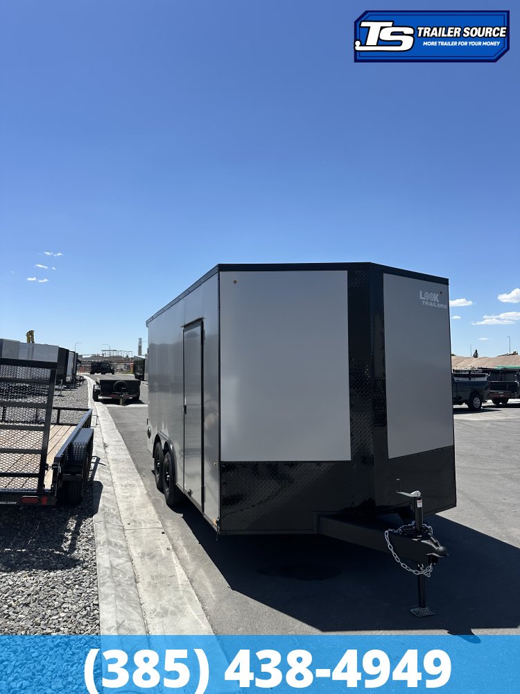 8.5x16 Look ST DLX Enclosed Cargo Trailer - 7'0" Interior - 10K GVWR - .080 PolyCor, Black Out Package, Rear Spoiler w/ Load Lights