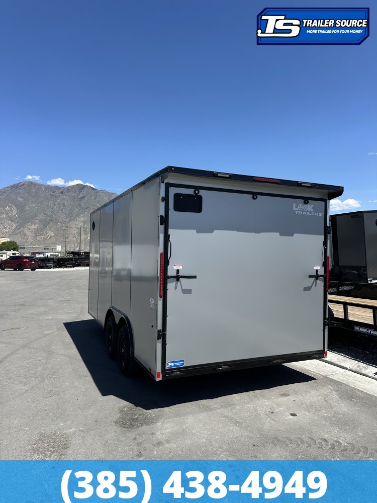 8.5x16 Look ST DLX Enclosed Cargo Trailer - 7'0" Interior - 10K GVWR - .080 PolyCor, Black Out Package, Rear Spoiler w/ Load Lights