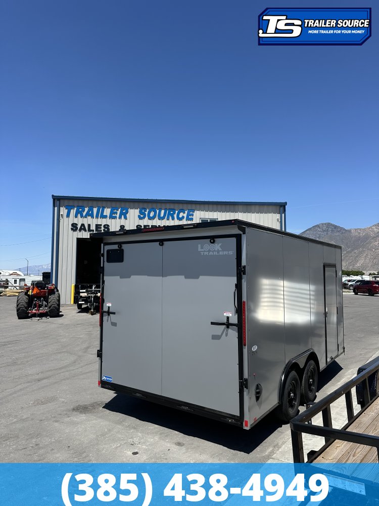 8.5x16 Look ST DLX Enclosed Cargo Trailer - 7'0" Interior - 10K GVWR - .080 PolyCor, Black Out Package, Rear Spoiler w/ Load Lights