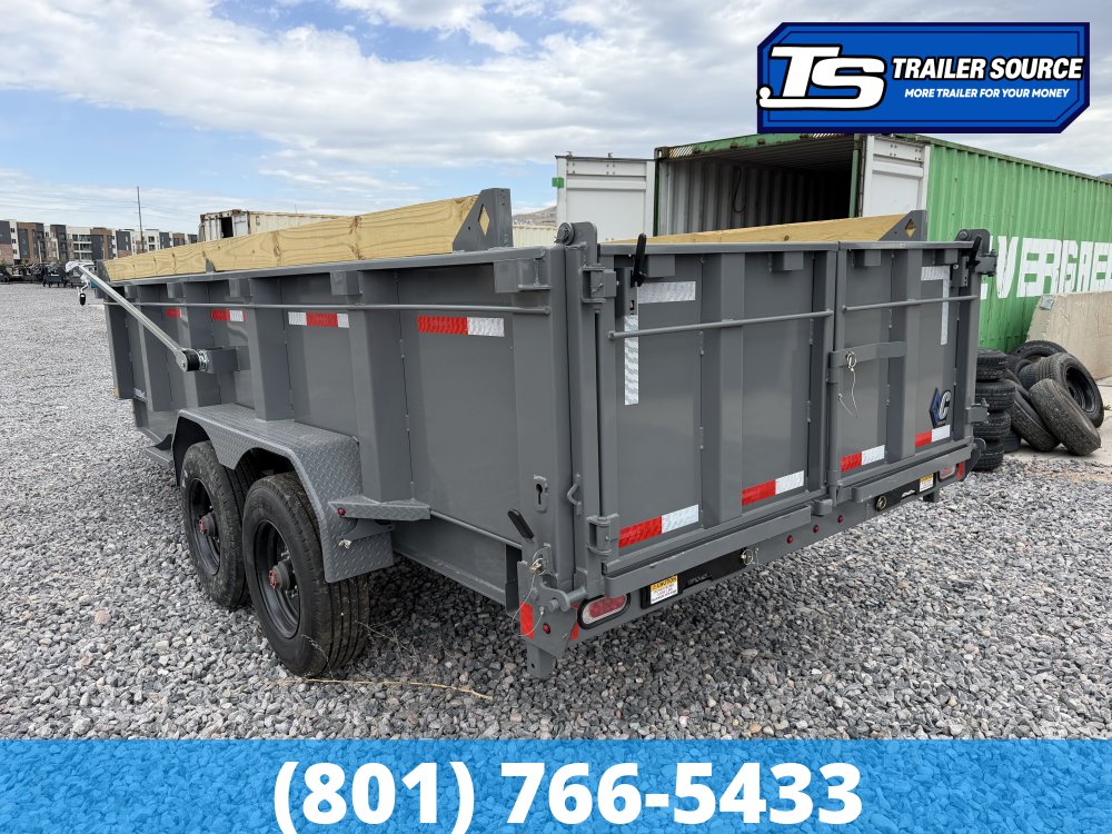 7x16 Diamond C LPT-GN 210 Gooseneck Dump Trailer - 32" Sides - 23K GVWR - Board Brackets, Hydraulic Jack(s)
