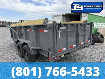 7x16 Diamond C LPT-GN 210 Gooseneck Dump Trailer - 32" Sides - 23K GVWR - Board Brackets, Hydraulic Jack(s)