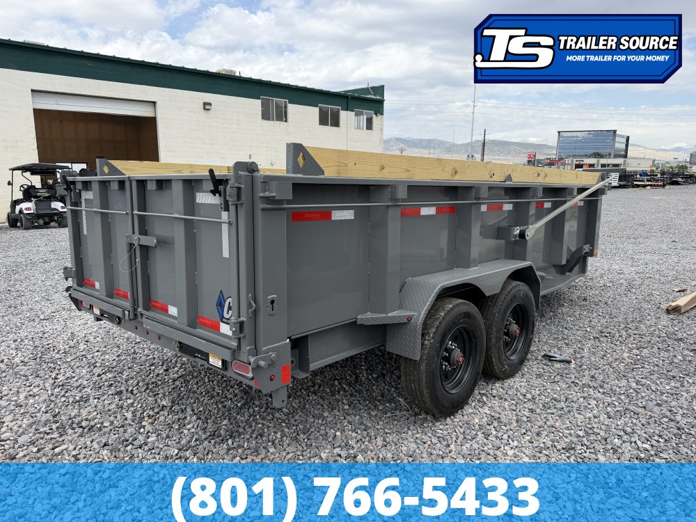 7x16 Diamond C LPT-GN 210 Gooseneck Dump Trailer - 32" Sides - 23K GVWR - Board Brackets, Hydraulic Jack(s)