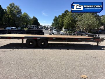 8.5x26 Double A Pro Series HBT Deckover Tilt Trailer - 15.4K GVWR - I-Beam Frame, Torsion Axles, Winch Package