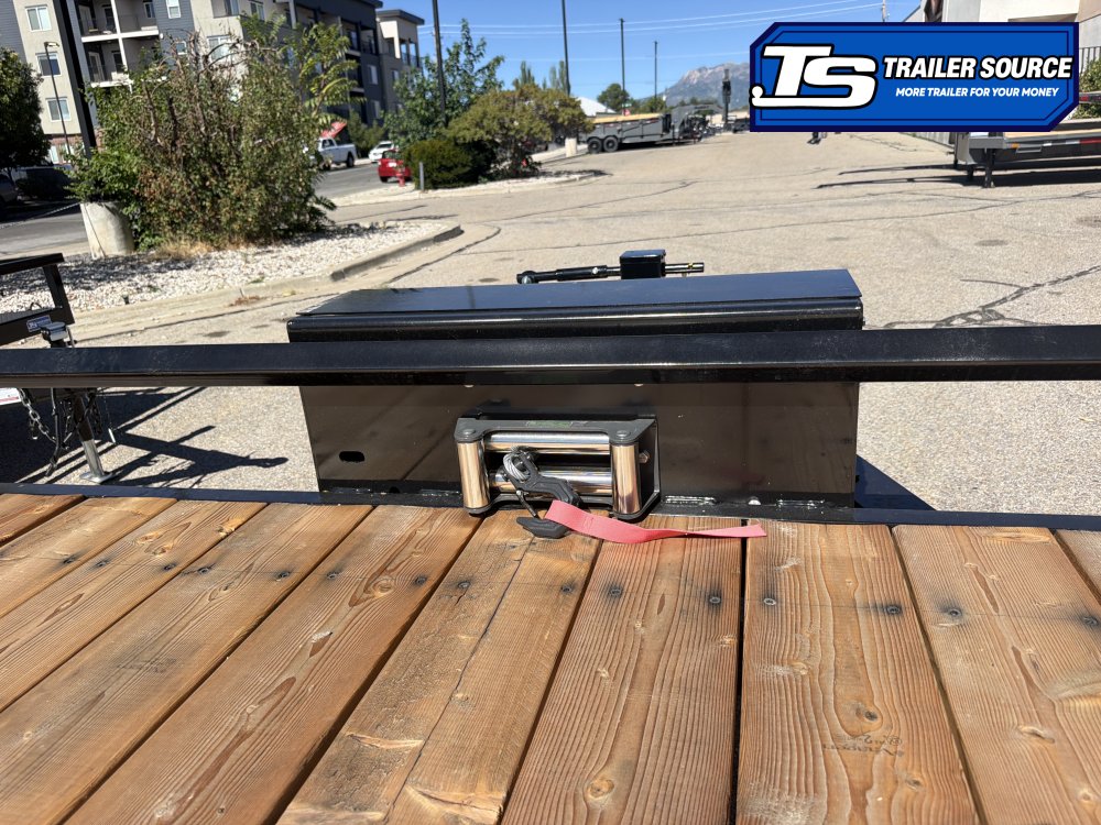 8.5x26 Double A Pro Series HBT Deckover Tilt Trailer - 15.4K GVWR - I-Beam Frame, Torsion Axles, Winch Package