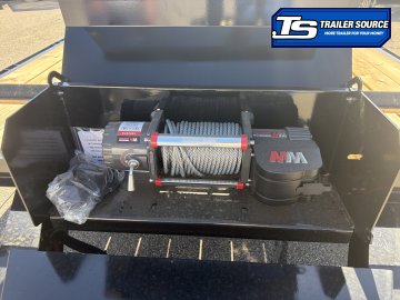 8.5x26 Double A Pro Series HBT Deckover Tilt Trailer - 15.4K GVWR - I-Beam Frame, Torsion Axles, Winch Package