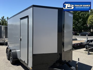 7x14 Look ST DLX Enclosed Cargo Trailer - 7'0" Interior - 7K GVWR - .080 PolyCor, Alloy Wheels, Black Out Package, Rear Spoiler w/ Load Lights