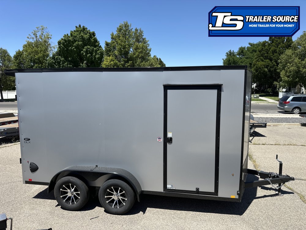 7x14 Look ST DLX Enclosed Cargo Trailer - 7'0" Interior - 7K GVWR - .080 PolyCor, Alloy Wheels, Black Out Package, Rear Spoiler w/ Load Lights