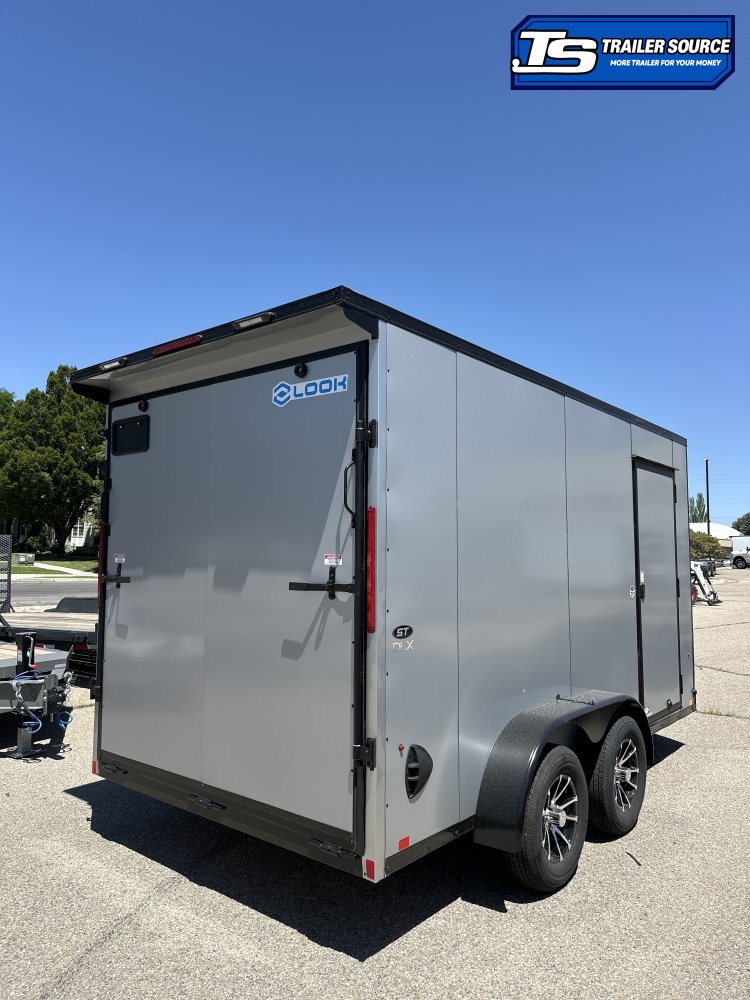 7x14 Look ST DLX Enclosed Cargo Trailer - 7'0" Interior - 7K GVWR - .080 PolyCor, Alloy Wheels, Black Out Package, Rear Spoiler w/ Load Lights