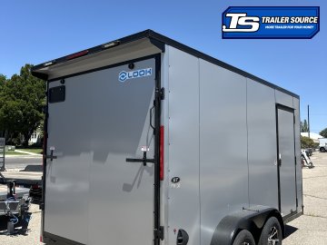 7x14 Look ST DLX Enclosed Cargo Trailer - 7'0" Interior - 7K GVWR - .080 PolyCor, Alloy Wheels, Black Out Package, Rear Spoiler w/ Load Lights