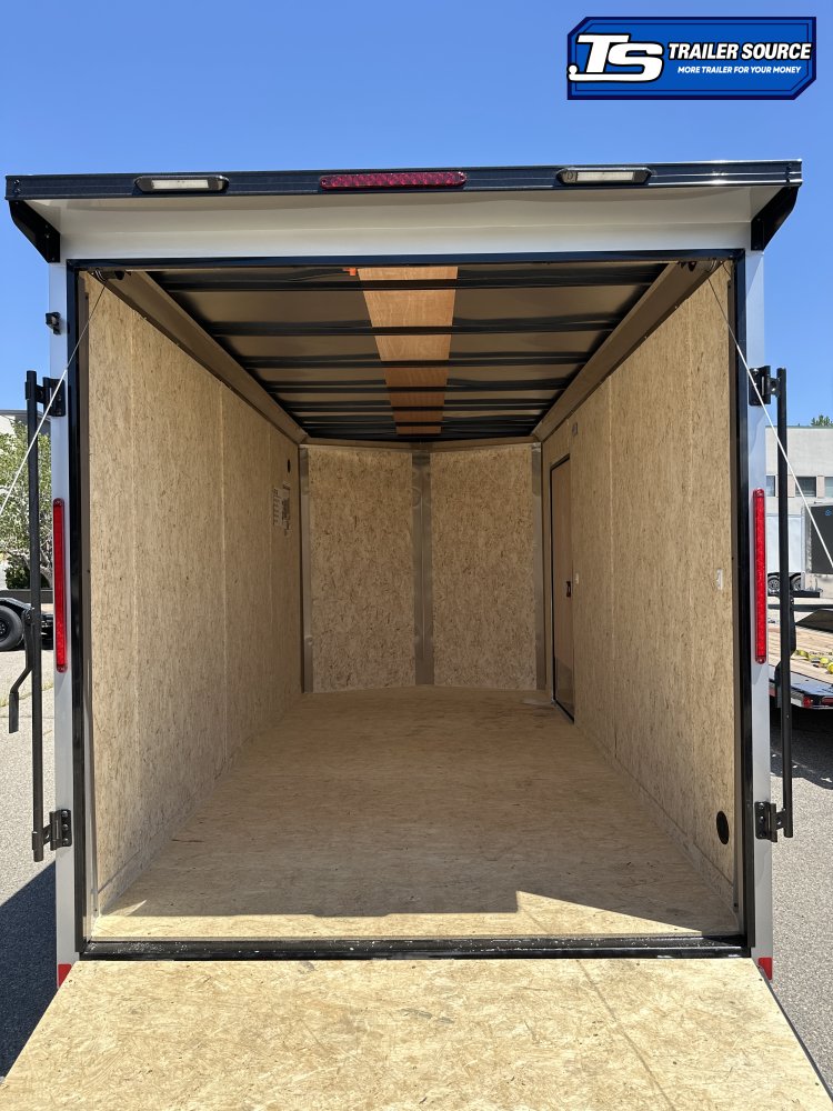 7x14 Look ST DLX Enclosed Cargo Trailer - 7'0" Interior - 7K GVWR - .080 PolyCor, Alloy Wheels, Black Out Package, Rear Spoiler w/ Load Lights