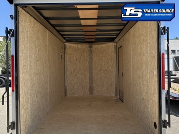 7x14 Look ST DLX Enclosed Cargo Trailer - 7'0" Interior - 7K GVWR - .080 PolyCor, Alloy Wheels, Black Out Package, Rear Spoiler w/ Load Lights