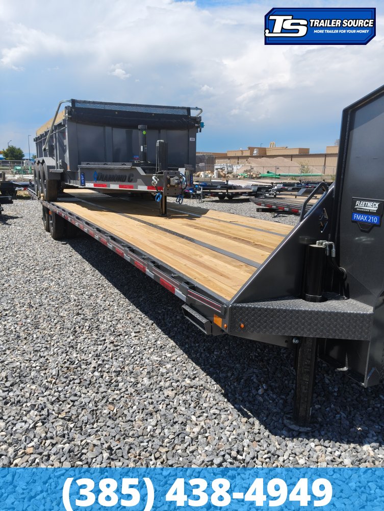 8.5x40 Diamond C FMAX-HDT 210 Gooseneck Hydraulic Dovetail Equipment Trailer - 25K GVWR -