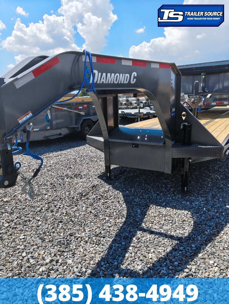 8.5x40 Diamond C FMAX-HDT 210 Gooseneck Hydraulic Dovetail Equipment Trailer - 25K GVWR -