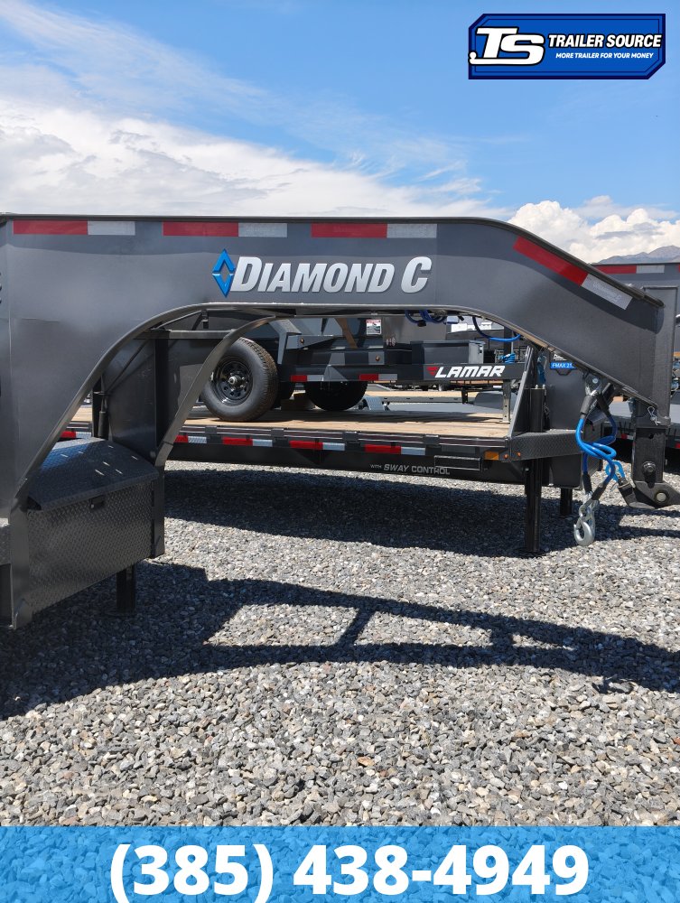 8.5x40 Diamond C FMAX-HDT 210 Gooseneck Hydraulic Dovetail Equipment Trailer - 25K GVWR -