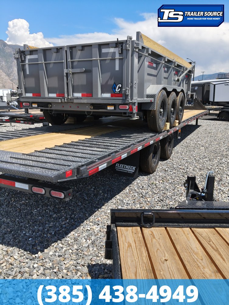 8.5x40 Diamond C FMAX-HDT 210 Gooseneck Hydraulic Dovetail Equipment Trailer - 25K GVWR -