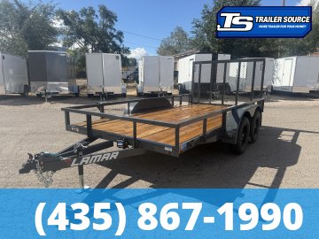 7x14 Lamar UC Tandem Axle Utility Trailer - 7K GVWR - Ramp Gate, Tube Top Rail