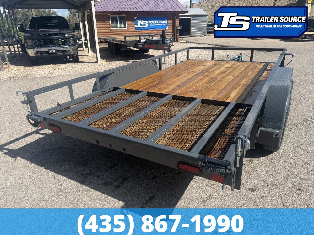 7x14 Lamar UC Tandem Axle Utility Trailer - 7K GVWR - Ramp Gate, Tube Top Rail