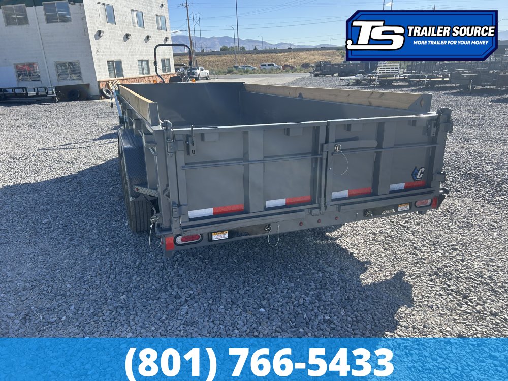 7x16 Diamond C LPT 207 Dump Trailer - 24" Sides - 15.5K GVWR - 14 Ply Tires, Board Brackets, Long Arm Tarp