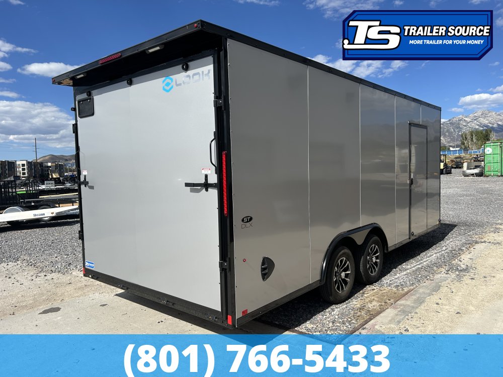 8.5x20 Look ST DLX Enclosed Cargo Trailer - 7'0" Interior - 7K GVWR - .080 PolyCor, Aluminum Outer Wheels, Black Out Package, Rear Spoiler w/ Load Lights