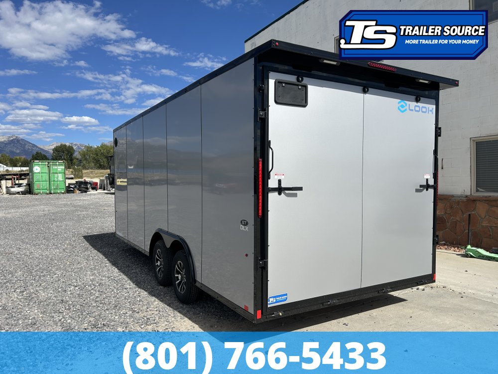 8.5x20 Look ST DLX Enclosed Cargo Trailer - 7'0" Interior - 7K GVWR - .080 PolyCor, Aluminum Outer Wheels, Black Out Package, Rear Spoiler w/ Load Lights