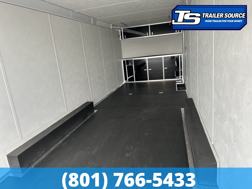 8.5x28 Haulmark Heat Enclosed Car Hauler Trailer - 7'6" Interior - 10K GVWR - .080 PolyCor, Rear Spoiler w/ Load Lights, Spread Axles