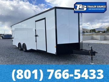 8.5x28 Haulmark Heat Enclosed Car Hauler Trailer - 7'6" Interior - 10K GVWR - .080 PolyCor, Rear Spoiler w/ Load Lights, Spread Axles
