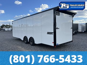 8.5x28 Haulmark Heat Enclosed Car Hauler Trailer - 7'6" Interior - 10K GVWR - .080 PolyCor, Rear Spoiler w/ Load Lights, Spread Axles