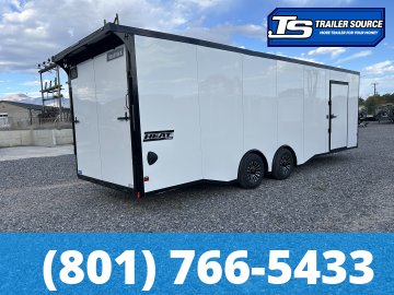 8.5x28 Haulmark Heat Enclosed Car Hauler Trailer - 7'6" Interior - 10K GVWR - .080 PolyCor, Rear Spoiler w/ Load Lights, Spread Axles