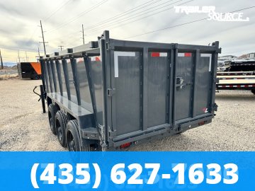 7x16 Lamar DT Telescoping Gooseneck Dump 48" Sides 21K Dump Trailer
